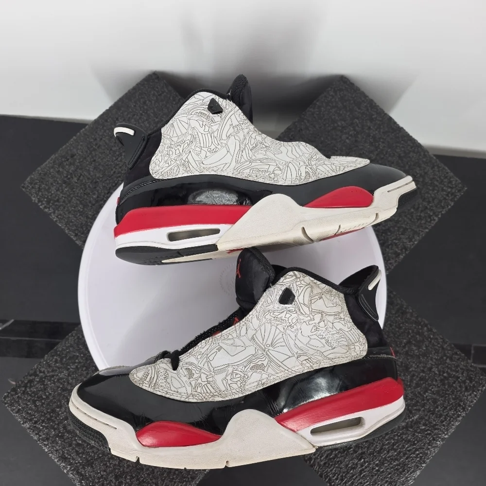 Jordan Dub Zero GS Fire Red White Black Laser Size 7Y 8.5 W Shoes DV1360-162